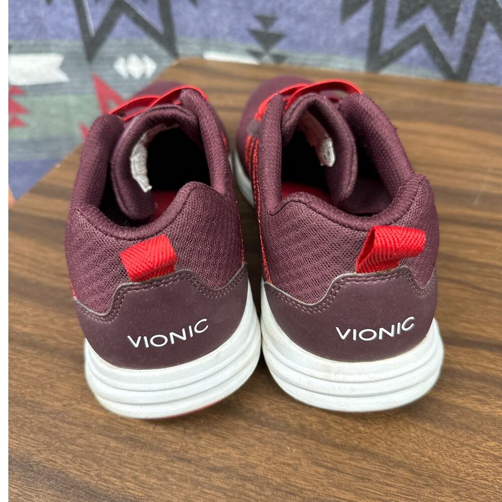 Vionic Womens Shay Red 9 Sneakers Merlot - Picture 6 of 7